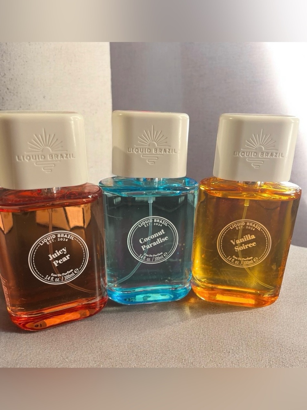 Liquid Brazil EDP in Juicy Pear, Coconut Paradise and Vanilla Soirée